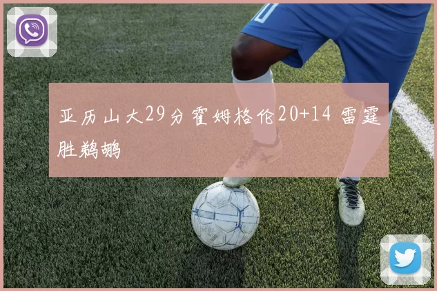 亚历山大29分霍姆格伦20+14 雷霆胜鹈鹕